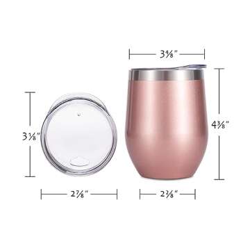 Rose Gold Insulated Wine Tumbler | Durable & Stylish