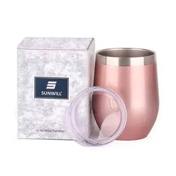 Rose Gold Insulated Wine Tumbler | Durable & Stylish