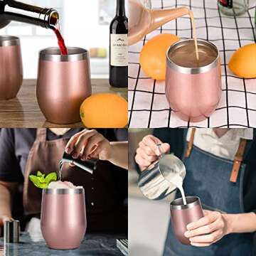 Rose Gold Insulated Wine Tumbler | Durable & Stylish