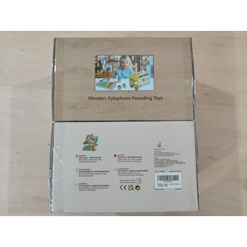 WOODENFUN Hammering Pounding Toys Wooden Educational Toy Xylophone Shape Sorter, Birthday Gift for 1 2 3 Years Boys Girls Baby Toddler Kids Developmental Montessori Learning Toy (Yellow)