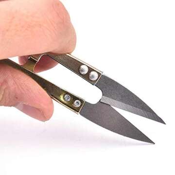 2PCS U-Shaped Metal Sewing Scissors for Tailors and Crafters