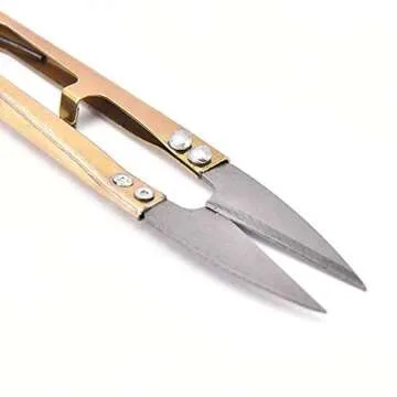 2PCS U-Shaped Metal Sewing Scissors for Tailors and Crafters