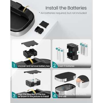 SONGMICS Kitchen Trash Can, 17.2-Gallon (65 L) Motion Sensor Garbage Can, Stainless Steel Trash Bin, Ozone Odor Control, Stay-Open, Metallic Silver ULTB660E01