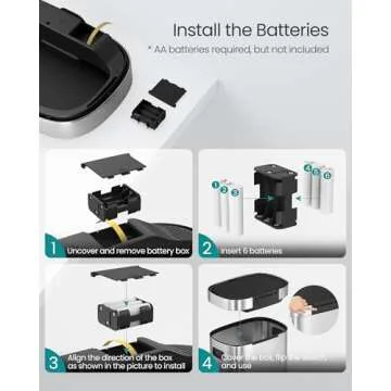 SONGMICS Kitchen Trash Can, 17.2-Gallon (65 L) Motion Sensor Garbage Can, Stainless Steel Trash Bin, Ozone Odor Control, Stay-Open, Metallic Silver ULTB660E01