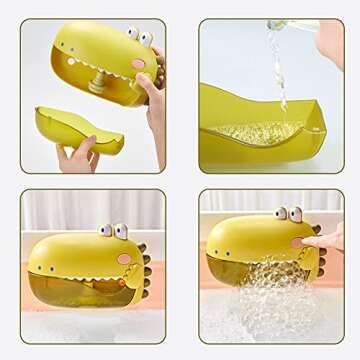 Zaddgiuuy Dinosaur Bath Bubble Machine for Kids