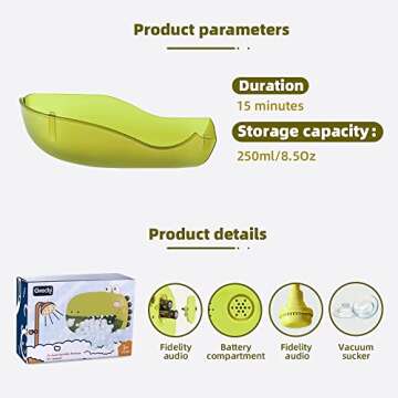 Zaddgiuuy Dinosaur Bath Bubble Machine for Kids