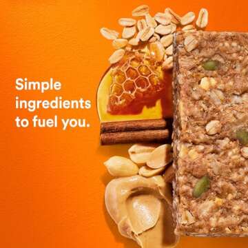 RXBAR Nut Butter and Oat Protein Bars, Protein Snacks, Snack Bars, Honey Cinnamon Peanut Butter, 23.2oz Box (12 Bars)