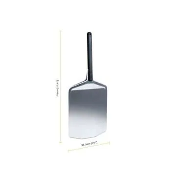 ooni 14” Metal Pizza Peel – Metal Pizza Peel 14 Inch, Pizza Spatula Paddle, Lightweight Pizza Turning Peel with Long Handle, Pizza Oven Accessories, Pizza Tools, Rectangle Pizza Turner