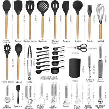 35-Piece Kitchen Utensils Set for Nonstick Cookware