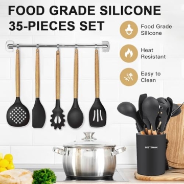 35-Piece Kitchen Utensils Set for Nonstick Cookware