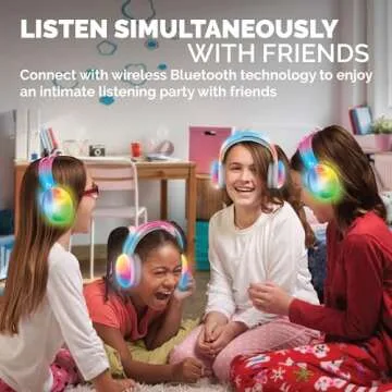 Brookstone Wireless Silent Disco Headphones - LED & Bluetooth