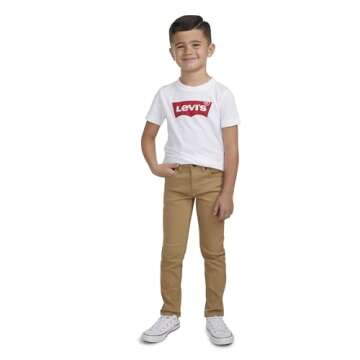 Levi's Boys’ 510 Skinny Fit Performance Jeans - British Khaki for Toddlers 2T