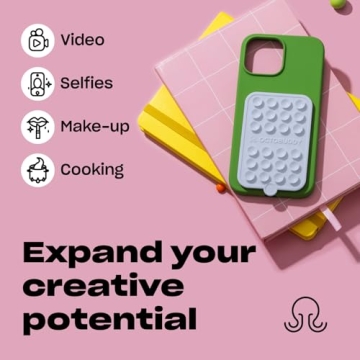 OCTOBUDDY Silicone Suction Phone Case for Hands-Free Selfies