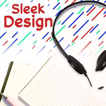 Maxell - 190319 Stereo Headphones - 3.5mm Cord with 6-Foot Length - Soft Padded Ear Cushions, Adjustable Headband for Comfort - Sleek, Lightweight, Wired for Reliable Connection – Black