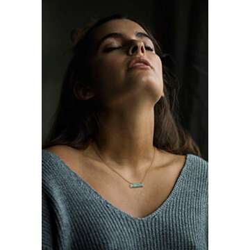 SOFYBJA Adjustable Turquoise Howlite Bar Necklace