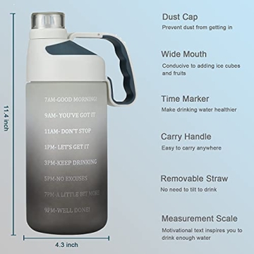 Motivational Time Marker Water Bottle for Hydration