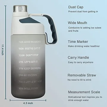 Motivational Time Marker Water Bottle for Hydration