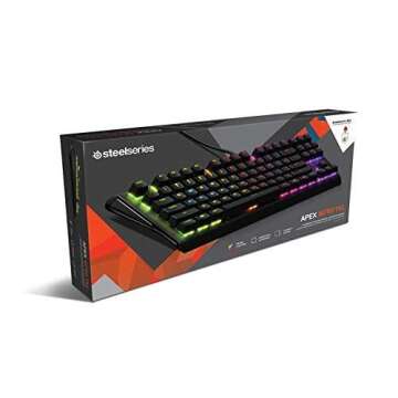 SteelSeries Apex M750 TKL RGB Tenkeyless Mechanical Gaming Keyboard - Aluminum Frame - RGB LED Backlit - Linear & Quiet Switch - Discord Notifications (Renewed)