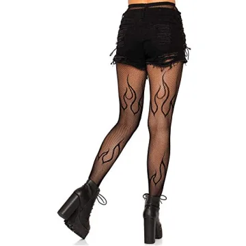 Flame Fishnet Tights for Women - Leg Avenue Costumes