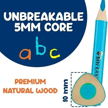 TinyGeeks Jumbo Colored Pencil Set for Kids - Creative Fun