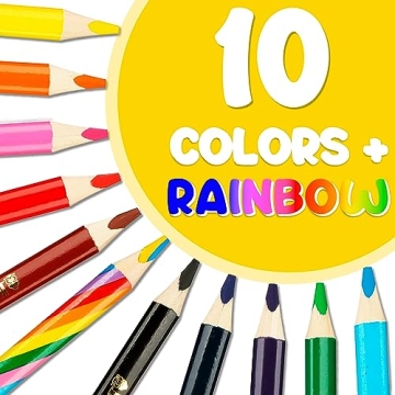 TinyGeeks Jumbo Colored Pencil Set for Kids - Creative Fun