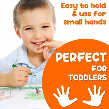 TinyGeeks Jumbo Colored Pencil Set for Kids - Creative Fun