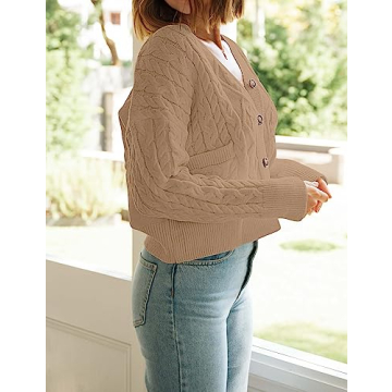 Cozy MEROKEETY Women's Cropped Cardigans for Fall 2024
