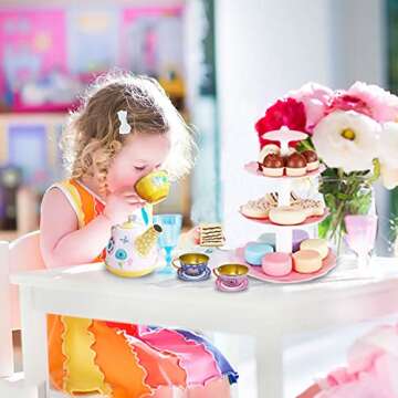 Hummigoo Tea Set for Kids - Creative Play Tea Party Set