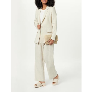 Amalia Relaxed Pleated Linen Trousers Comfortable Stylish
