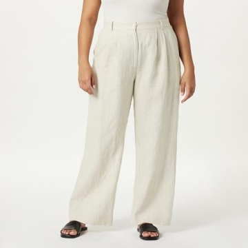 Amalia Relaxed Pleated Linen Trousers Comfortable Stylish