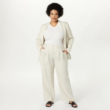 Amalia Relaxed Pleated Linen Trousers Comfortable Stylish