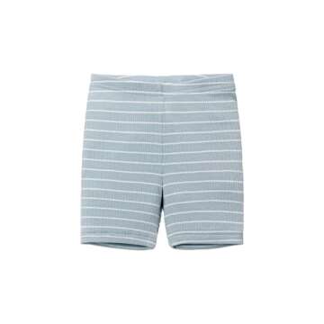 AVAUMA Stripe Pattern Newborn Baby Little Boys Girls Snug-Fit Pajamas Summer Short Sets Pjs Kids Clothes (S/Sky Blue)