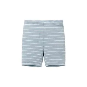 AVAUMA Stripe Pattern Newborn Baby Little Boys Girls Snug-Fit Pajamas Summer Short Sets Pjs Kids Clothes (S/Sky Blue)