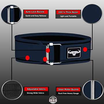 IBRO Quick Locking Premium Weight Lifting Belt - Back Support for Powerlifting, Cross Training & Gym...