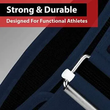 IBRO Quick Locking Premium Weight Lifting Belt - Back Support for Powerlifting, Cross Training & Gym Bodybuilding - 4 Inch Nylon Men and Women with Metal Buckle for Core Stability NavyBlue XS