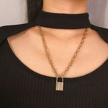 Stylish CHQIFE Lock Necklace for Fashion-Forward Individuals