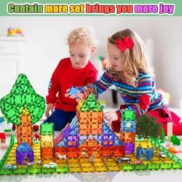 Magnetic Tiles Toys for 3+ Year Old Boys Girls, Toddler Montessori Learning Educational Toys, Magnet Building Blocks for Kids Ages 4-8, Christmas Birthday Gifts for 3 4 5 6 7 8 Year Old Boys Girls