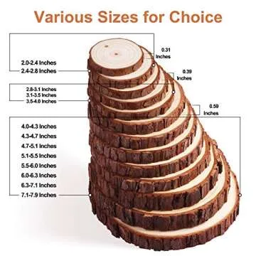Fuyit Unfinished Wood Slices 25 Pcs for Crafts