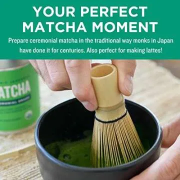 Jade Leaf Matcha Bamboo Whisk & Scoop Set for Authentic Tea Preparation