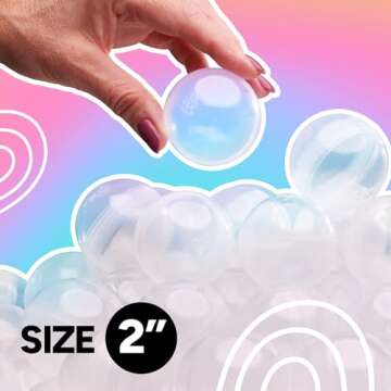 50 Clear 2 inch Capsules for Vending Machines and Crafts