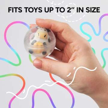 50 Clear 2 inch Capsules for Vending Machines and Crafts