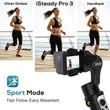 Hohem iSteady Pro 2, 3-Axis Handheld Gimbal Stabilizer for DJI OSMO, Gopro Hero 7/6/5/4/3, Yi Cam 4K, AEE, SJCAM Sports Cams, 12h Run-Time, APP Controls for Time-Lapse, Tracking, Auto Panoramas