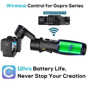 Hohem iSteady Pro 2, 3-Axis Handheld Gimbal Stabilizer for DJI OSMO, Gopro Hero 7/6/5/4/3, Yi Cam 4K, AEE, SJCAM Sports Cams, 12h Run-Time, APP Controls for Time-Lapse, Tracking, Auto Panoramas