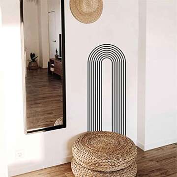 Big Outline Arch Wall Decals for Stylish Home Decor