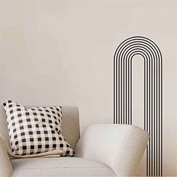 Big Outline Arch Wall Decals for Stylish Home Decor