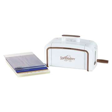 Spellbinders Platinum 8.5 Inch Platform Cutting Machine + Die, White