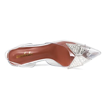 Yowmns Crystal High Heels Slingback Sandals for Women