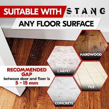 Stang – Magnetic Door Stopper Invisible Concealed Flush Mounted Magnetic Door Stop for Bottom of The Door with Hold-Open Function and Holder Option