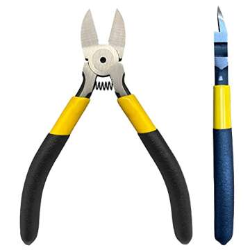 Wire Cutters, BOOSDEN 5 inch Flush Cutter, Dikes Wire Cutter for Crafting Electrical Jewelry Making,...