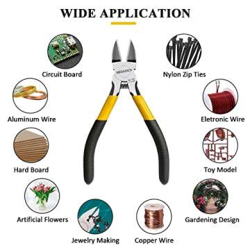 BOOSDEN 5" Wire Cutters Ultra Sharp for Crafting Jewelry